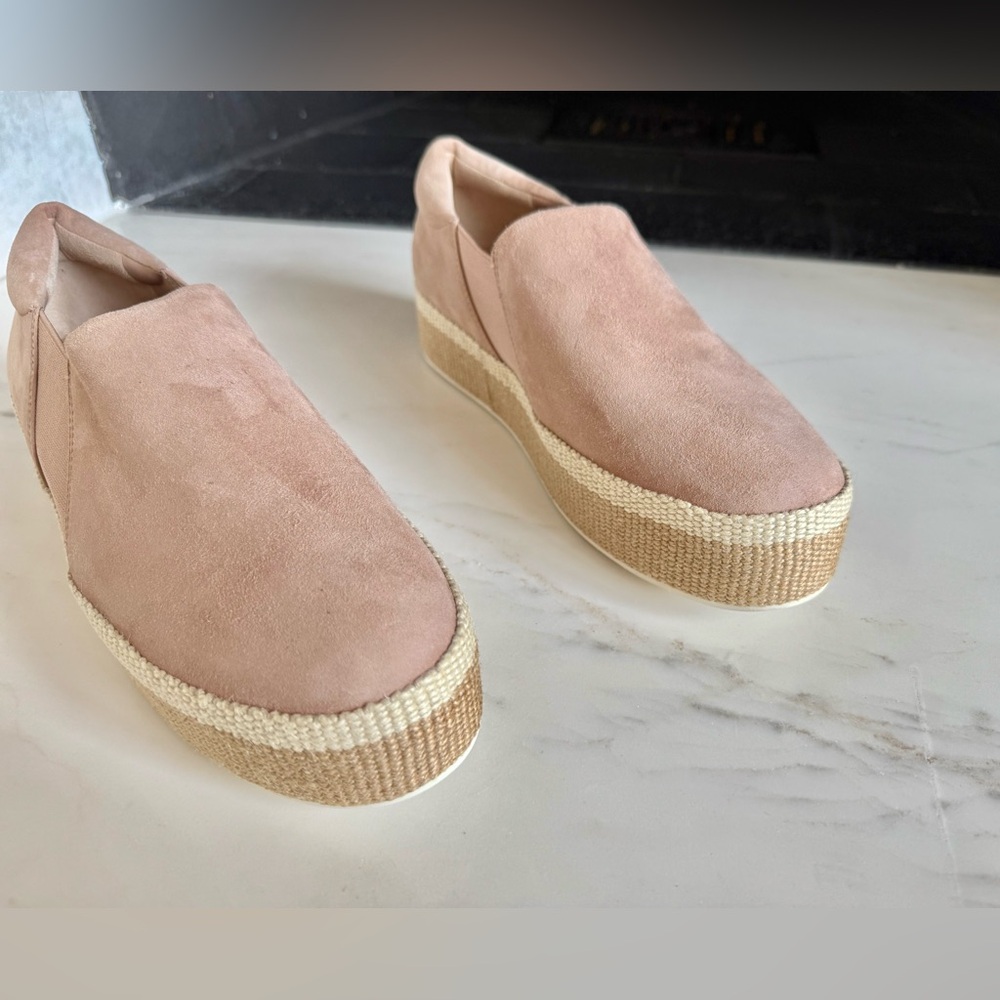 NEW ViNCE Wilden Flatform Suede Espadrille Sneakers Women's Slip-On Size 8 NWOT - Picture 3 of 14